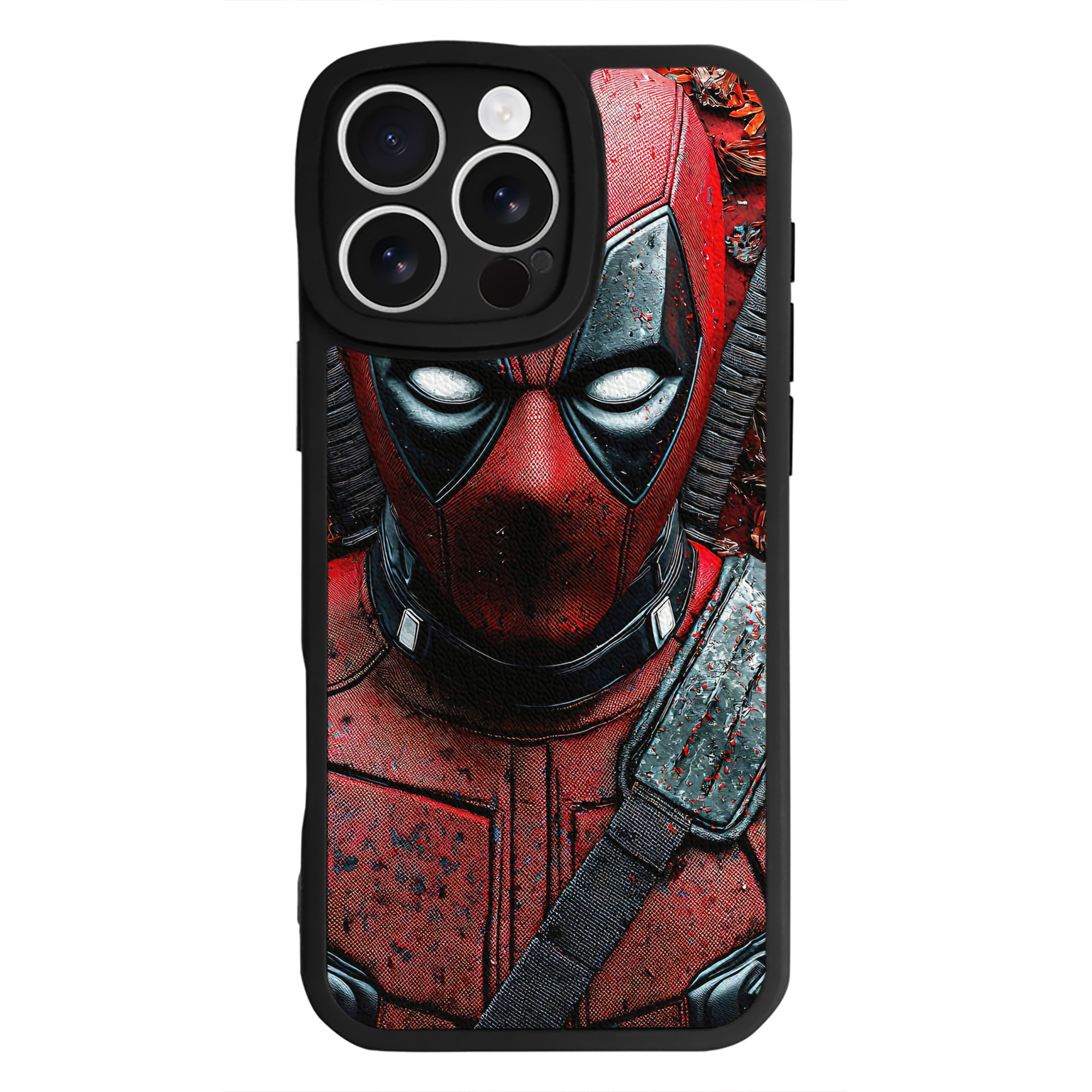 （画像用） Deadpool デッドプール 【iPhone 16シリーズ対応】シリコンスマホケース（レザー調） 材質：シリコン
